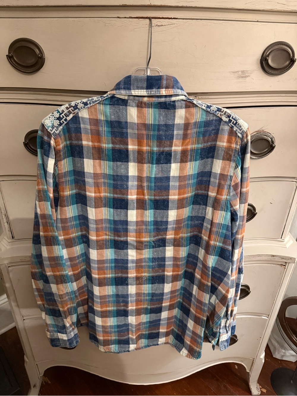 Sundance Bohemian Western Embroidered Button Down Blouse XL - Picture 8 of 9